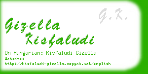 gizella kisfaludi business card